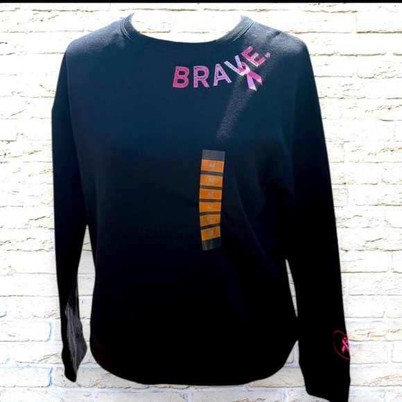NWT Susan G. Komen Breast Cancer Awareness Sweatshirt BRAVE Size Medium - Picture 1 of 4